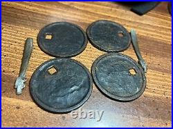 Vintage MINIATURE CAST-IRON STOVE CRESCENT Toy / Display COMPLETE