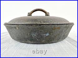 Vintage Martin Stove & Range No. 8 Cast Iron Double Skillet with Lid
