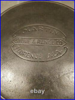 Vintage Martin Stove and Range #8 Cast Iron Skillet with Lid Drip Cover Frying Pan
