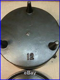 Vintage Martin Stove and Range Cast Iron Country/Dutch Oven Rare Size 12 NICE