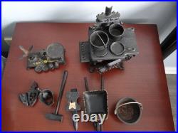 Vintage Miniature Cast Iron Lot 23 Pieces, Hand Painted, Stove Irons, scales etc
