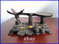 Vintage Miniature Cast Iron Lot 23 Pieces, Hand Painted, Stove Irons, scales etc