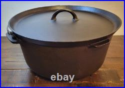 Vintage No. 10 Griswold Cast Iron Tite Top 3 Footed Dutch Oven 310A With Lid