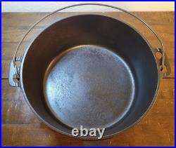 Vintage No. 10 Griswold Cast Iron Tite Top 3 Footed Dutch Oven 310A With Lid
