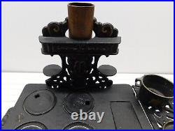Vintage Original Cast Iron Royal Stove Childs Toy with Extras