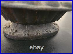 Vintage Ornate Oval Cast Iron Black Steamer Pot Wood Stove Humidifier Marks BIBB Vintage Ornate Oval Cast Iron Black Steamer Pot Wood Stove Humidifier Marks BIBB