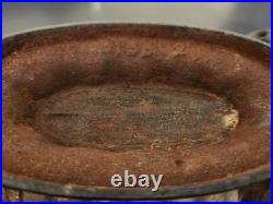 Vintage Ornate Oval Cast Iron Black Steamer Pot Wood Stove Humidifier Marks BIBB Vintage Ornate Oval Cast Iron Black Steamer Pot Wood Stove Humidifier Marks BIBB