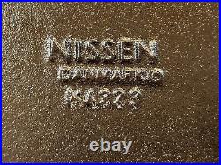Vintage Richard Nissen Denmark Cast Iron Platter In Wood Cradle, Pre Owned