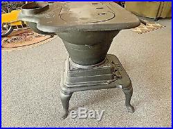 Vintage STAR Pot Belly Cast Iron Wood or Coal Burning Stove
