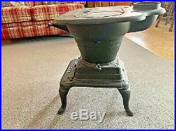 Vintage STAR Pot Belly Cast Iron Wood or Coal Burning Stove