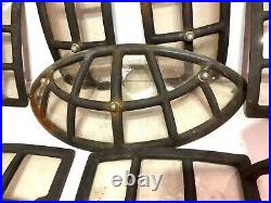 Vintage Set Eleven 19th Century Iron Parlor Stove Dr Castings With Eising Glass