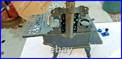 Vintage Small Mini CRESCENT Brand Wood Burning Replica Cast Iron Stove COMPLETE
