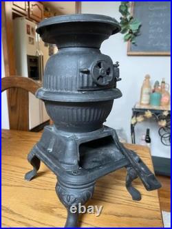 Vintage Spark Cast Iron Pot Belly Stove Small Salesman Sample No Lid Lifter