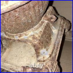 Vintage Spark Rusty Mini Cast Iron Pot Belly Stove Actual Photos Shown