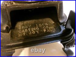 Vintage Spark Salesman Sample Toy Cast Grey Iron Pot Belly Stove from MT Joy PA