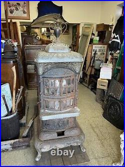 Vintage Swinton Quick Time #5 Cast Iron Parlor Pot Belly Coal Stove 1897