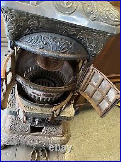 Vintage Swinton Quick Time #5 Cast Iron Parlor Pot Belly Coal Stove 1897