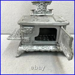 Vintage Table Lamp Cast Iron Miniature Stove + Pots Toy Salesman Sample