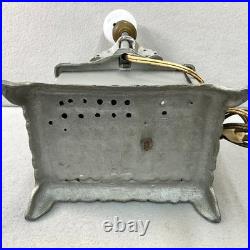 Vintage Table Lamp Cast Iron Miniature Stove + Pots Toy Salesman Sample