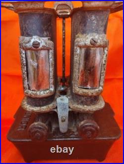 Vintage Taylor & Boggis GAME Logo Cast Iron Sad Iron Stove Heater Double Burner