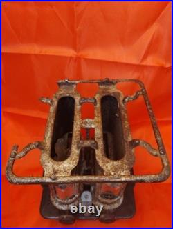 Vintage Taylor & Boggis GAME Logo Cast Iron Sad Iron Stove Heater Double Burner