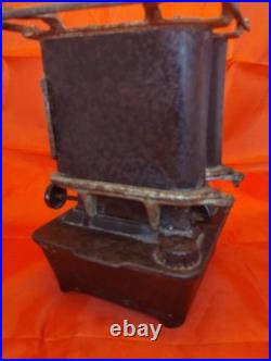 Vintage Taylor & Boggis GAME Logo Cast Iron Sad Iron Stove Heater Double Burner