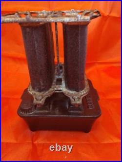 Vintage Taylor & Boggis GAME Logo Cast Iron Sad Iron Stove Heater Double Burner