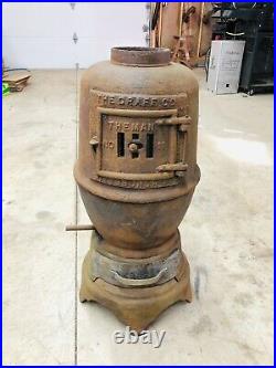 Vintage The Graff Company Pot Belly Wood Stove (The Man) Model # 11