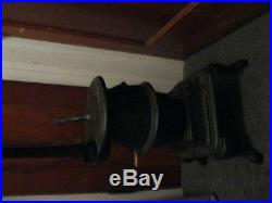 Vintage UMCO 28 Cast Iron Pot Belly Stove & Lamp