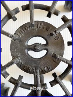 Vintage Union MFG CO. GEM Cast Iron Single Burner Cooking Camp Gas Stove Rare