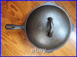 Vintage Unknown Maker Cast Iron Chicken Fryer 8