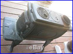 Vintage Used Wood Burning Stove Cast Iron Heater Made In Taiwan