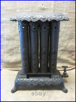 Vintage Vulcan Jewel Glass Cast Iron Metal Stove Antique Heating Furnace 9410