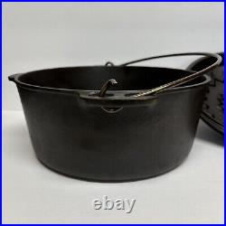 Vintage Wagner Ware Sidney Cast Iron Dutch Oven with Ring Top Lid 1268 I