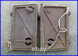 Vintage Wood Burning Craft Stove Cast Iron Front Doors