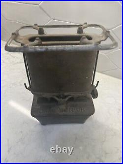 Vintage antique Game Junior cast iron sad iron heater stove No. 1