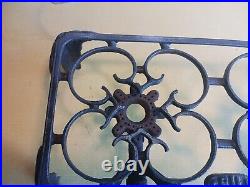 Vintage cast iron double burner grill / camping stove