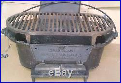 Vintage cast iron sportsman out door grill fish fryer birmingham stove & range