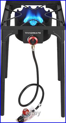 Vivicreate 30000 BTU Propane Gas Stove Outdoor Single Burner Adjustable Height w
