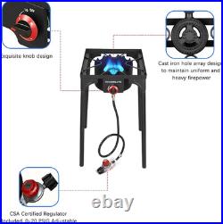 Vivicreate 30000 BTU Propane Gas Stove Outdoor Single Burner Adjustable Height w