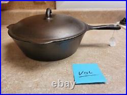 Vollrath cast iron #8 chicken fryer / deep skillet, heat ring