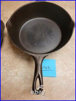 Vollrath cast iron #8 chicken fryer / deep skillet, heat ring