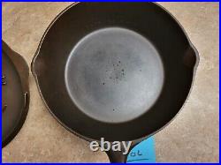 Vollrath cast iron #8 chicken fryer / deep skillet, heat ring