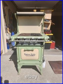 Vtg 1920's Union Lady Antique Gas Stove Orig. Cond Still Functional