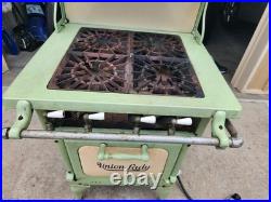 Vtg 1920's Union Lady Antique Gas Stove Orig. Cond Still Functional