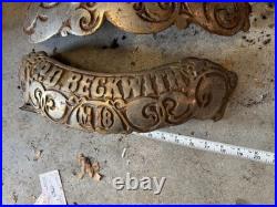 Vtg Cast Iron Wood Stove Round Oak Stove Estate of P. D. Beckwith Dowagiac M18