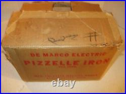 Vtg Demarco cast iron Pizzelle maker Rare Made in USA