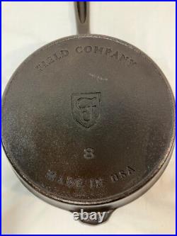 Vtg Field Company No. 8 Cast Iron Skillet Collector Item