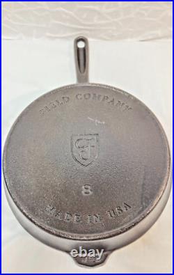 Vtg Field Company No. 8 Cast Iron Skillet Collector Item