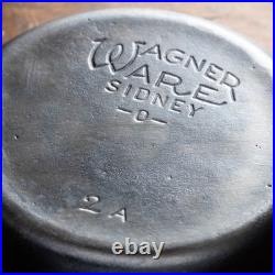 Wagner Ware #2 Cast Iron Skillet 2A Restored Flat Stylized Logo Smooth Bottom